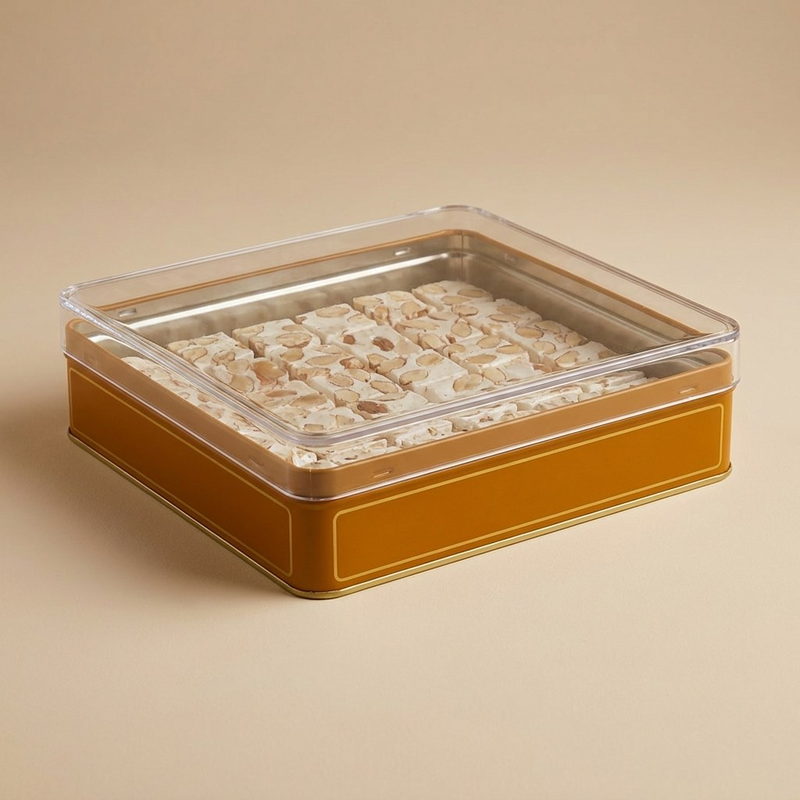 Kryształowe wieczko: turrón — 100 × 75 × 35 mm
