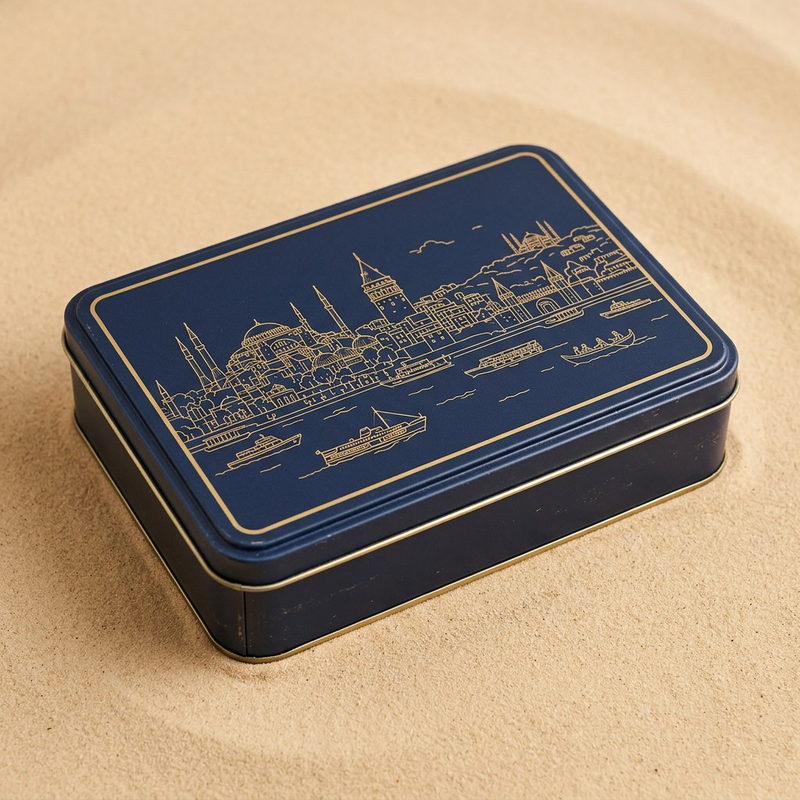 Silueta Dorada de Estambul — 190 × 135 × 45 mm