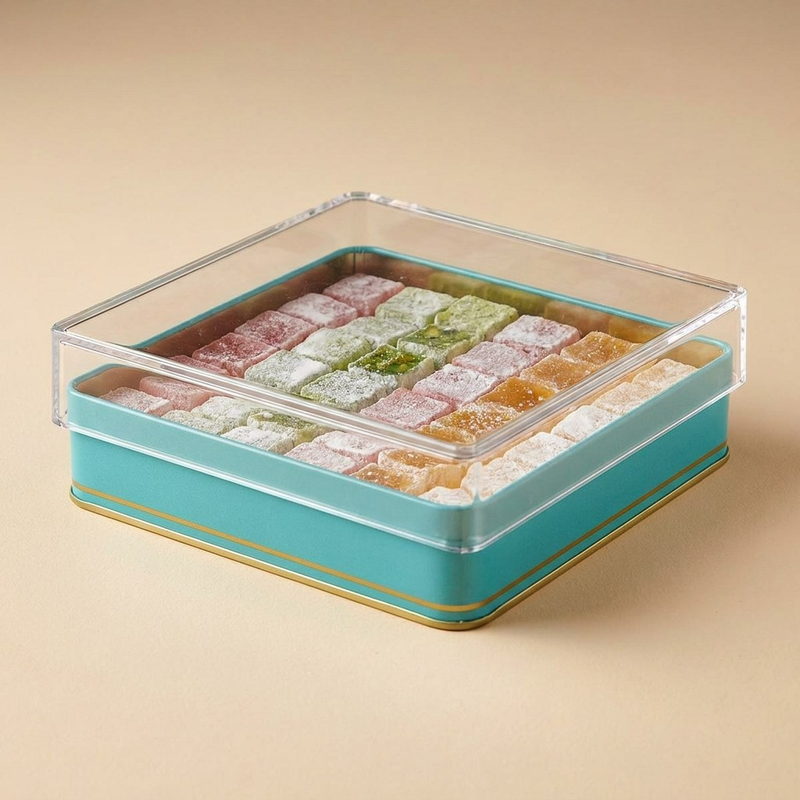 Lokum con Tapa de Cristal — 100 × 75 × 35 mm