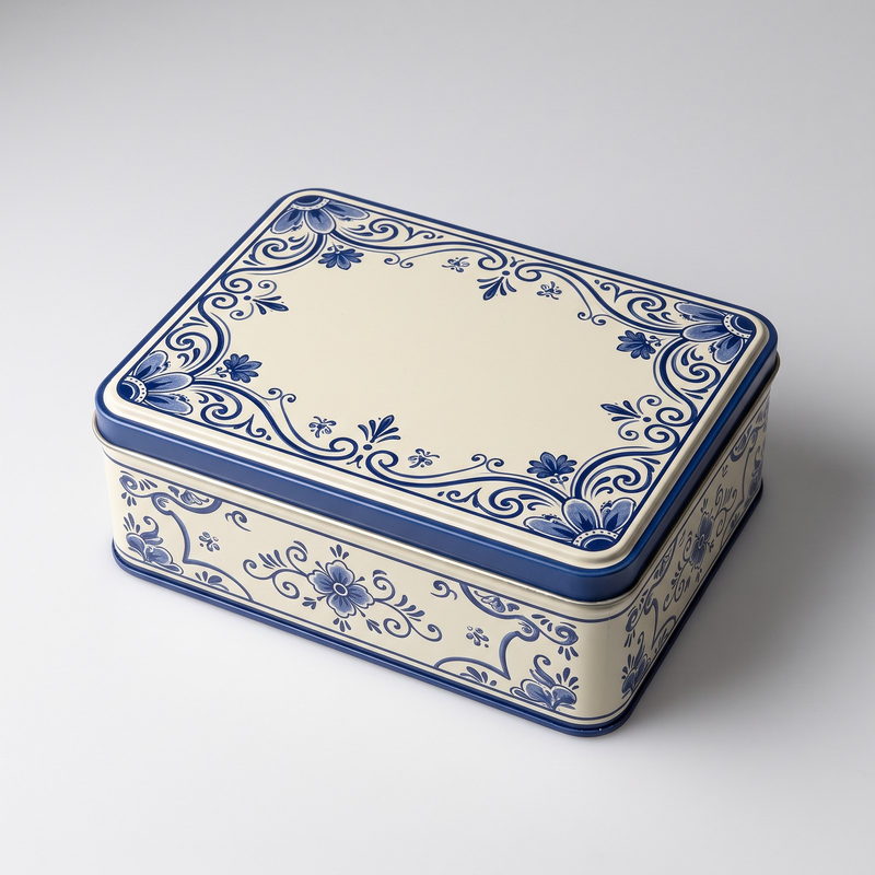 Delft Scroll — 190 × 115 × 35 mm