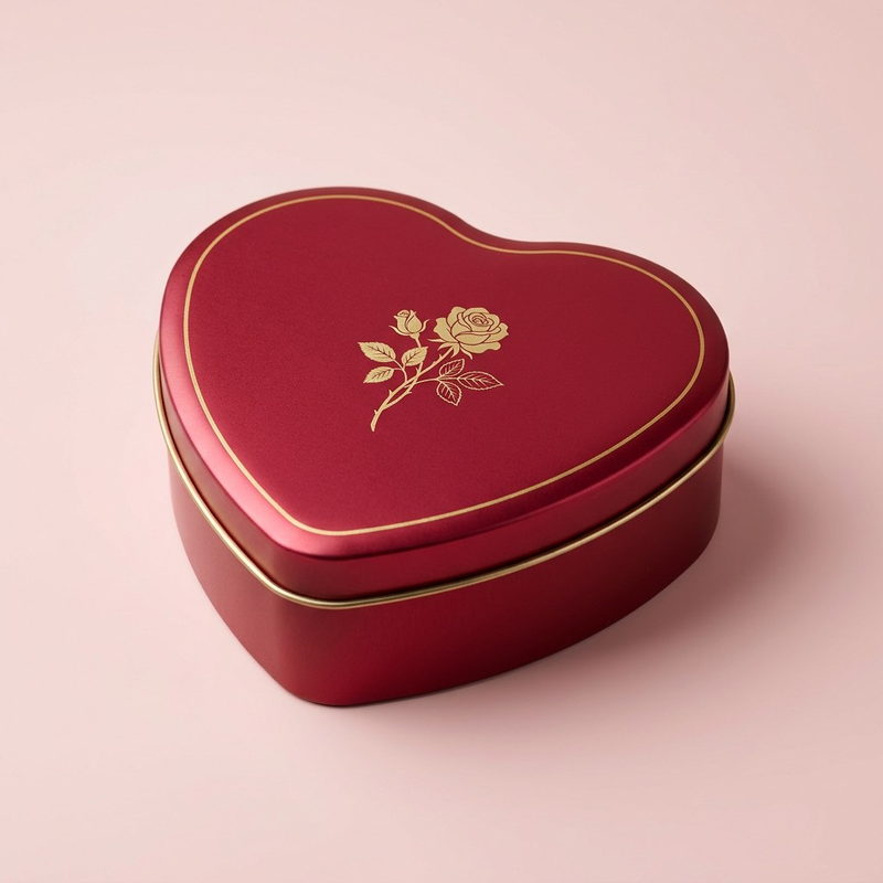 Crimson Rose Heart — 92 × 88 × 25 mm