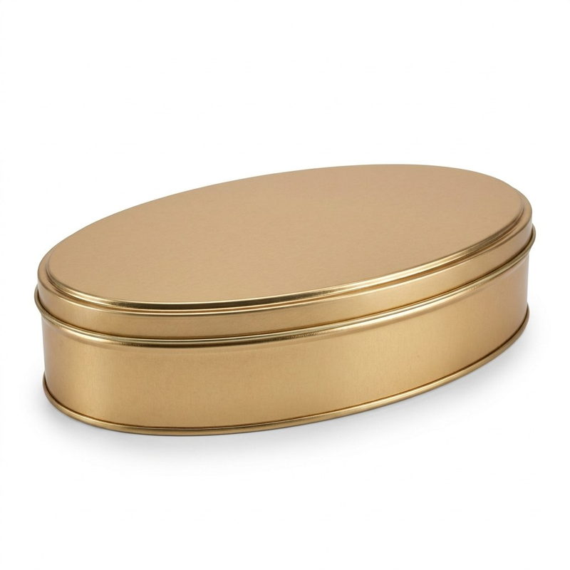 Chocolate Tin — 300 × 160 × 40 mm — Gold