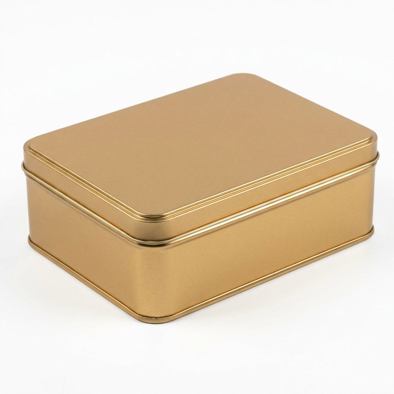 Kagedåse — 190 × 135 × 60 mm — Guld