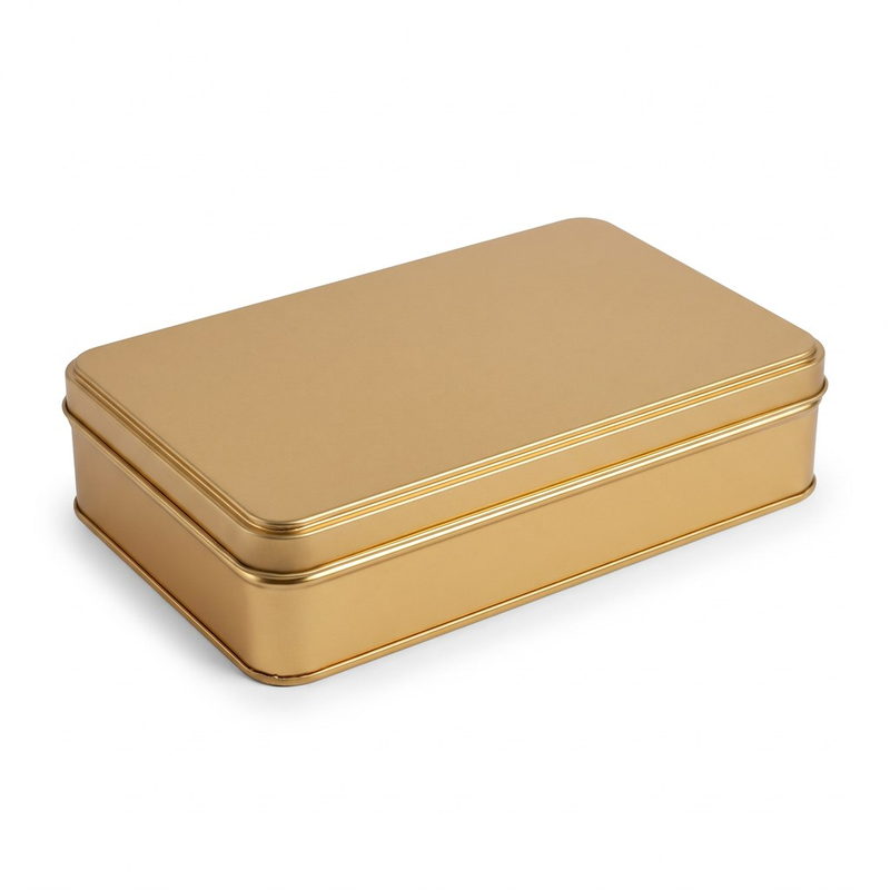 Kagedåse — 240 × 140 × 40 mm — Guld