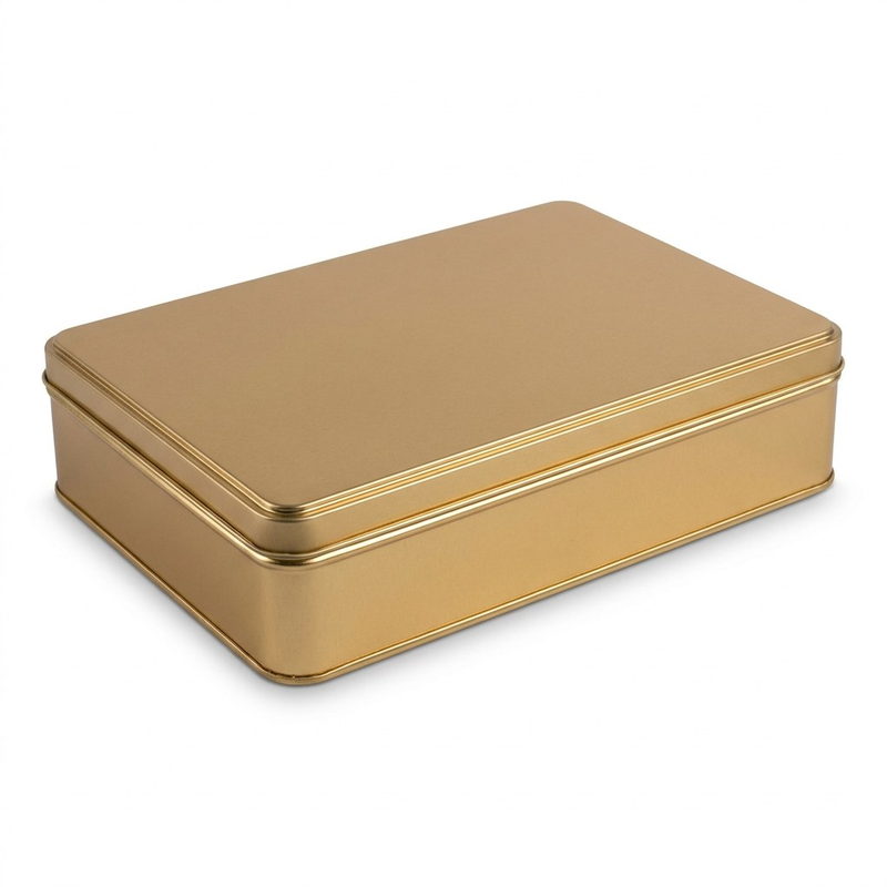Gavedåse (vindueslåg) — 265 × 175 × 45 mm — Guld
