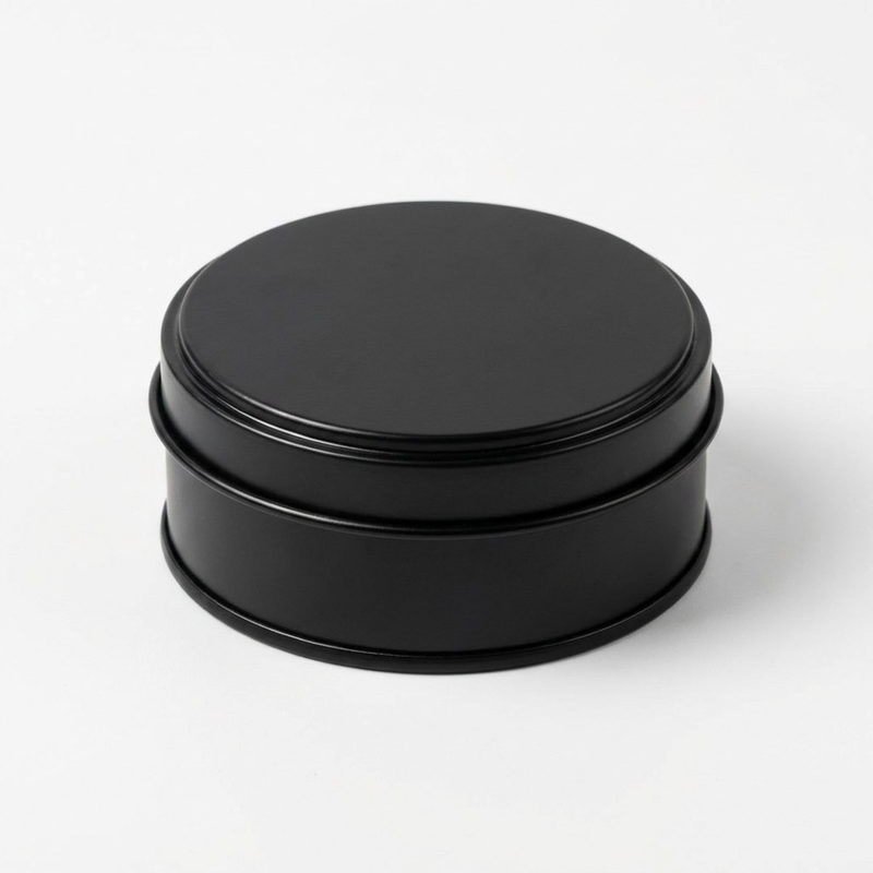 Kosmetikdåse — Ø83 × 35 mm — Sort