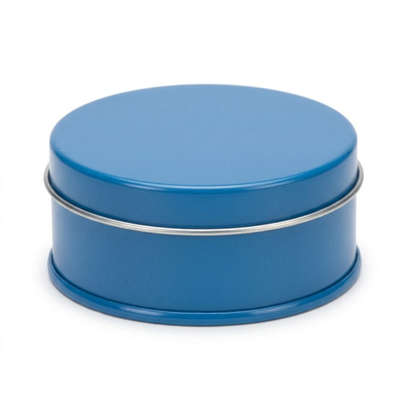 Kosmetikdåse — Ø83 × 35 mm — Blå