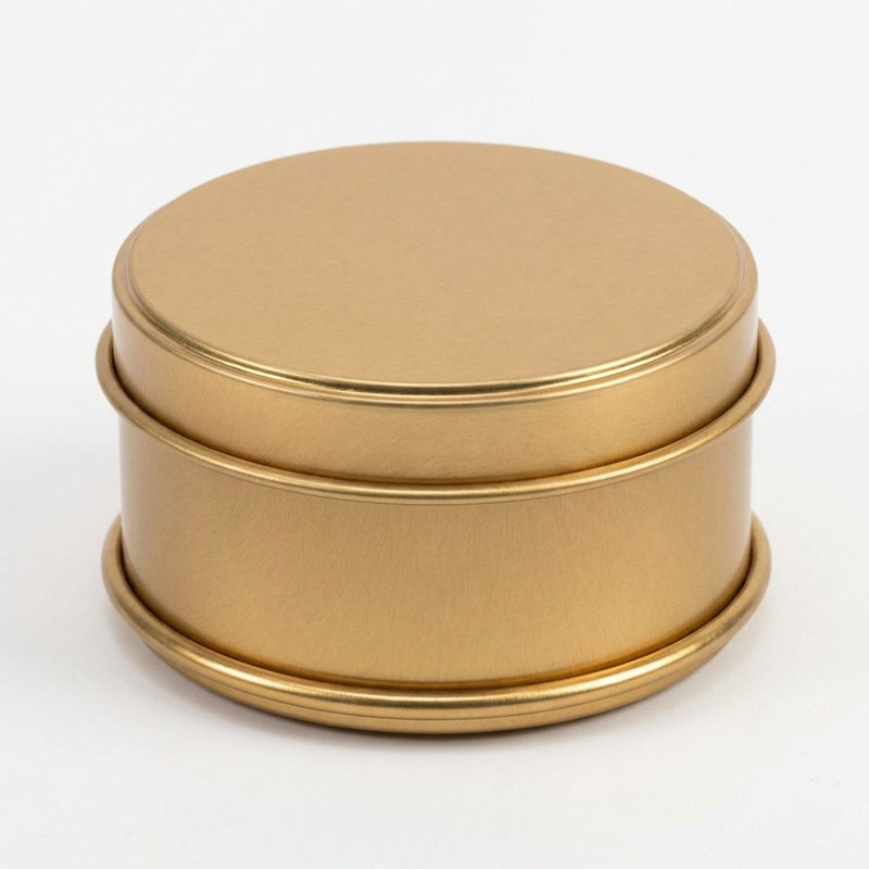 Kosmetikdåse — Ø83 × 35 mm — Guld
