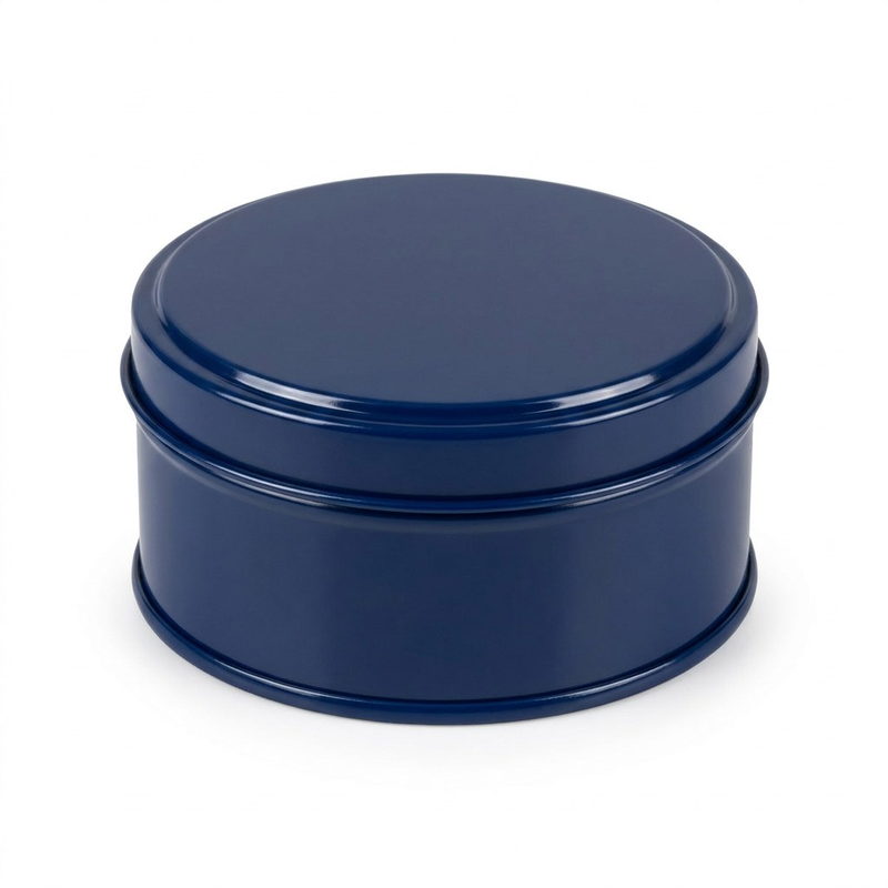 Kosmetikdåse — Ø83 × 35 mm — Marineblå