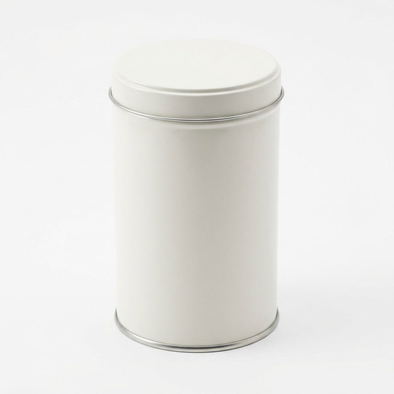 Kaffedåse — Ø89 × 150 mm — Hvid