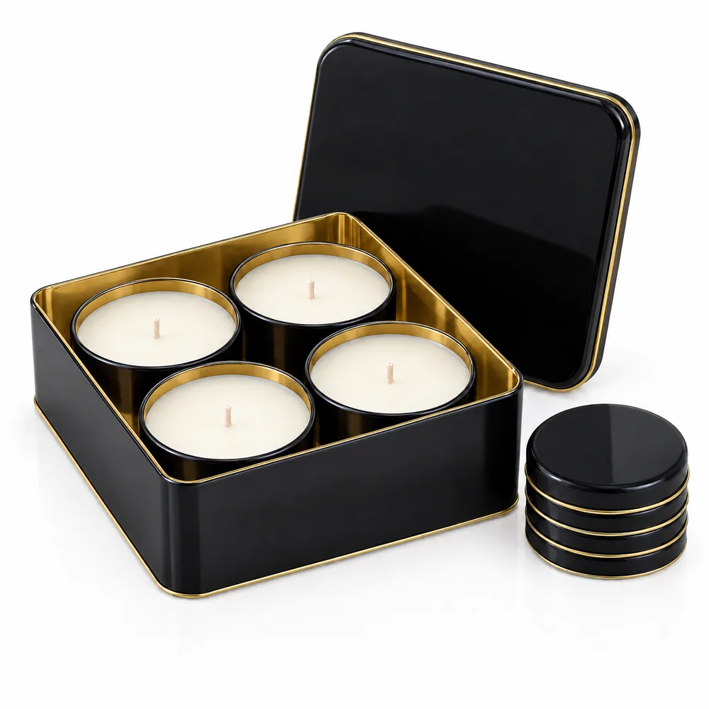 Corporate Gift Candles in Branded Tins — Tin-in-tin gift sets