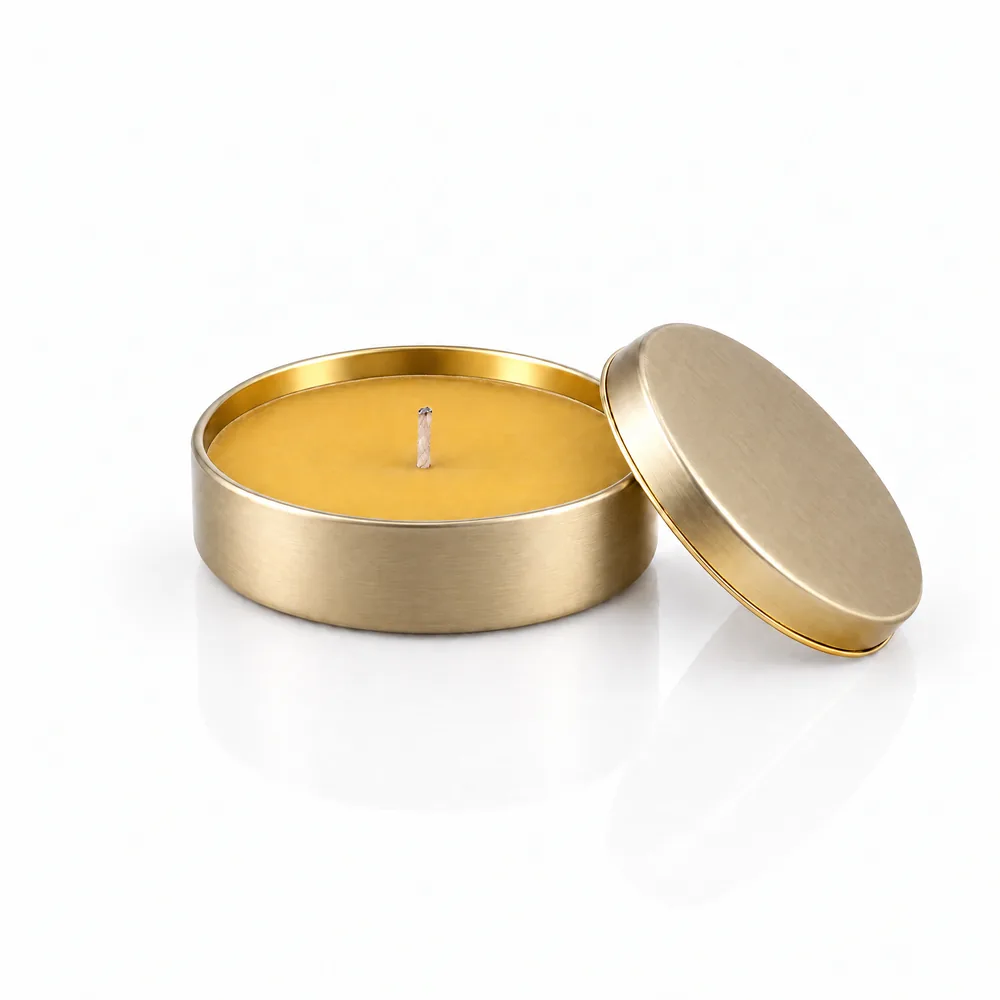 Beeswax Candles in Tins — Colour from the hive